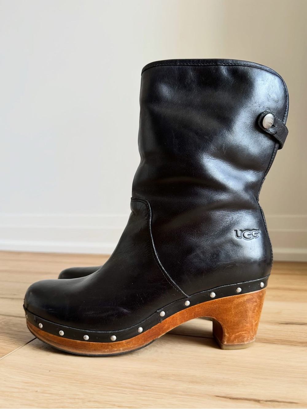 Vintage Ugg Lynnea Clog Shearling Clog Boots